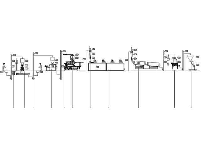 3-4tons/hr Commercial use Fish Feed Production Line